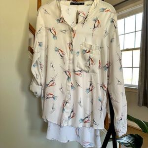 Zara Hummingbird Blouse